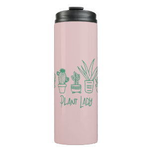 Termo Dulce Señora de las Plantas Divertido Cactus en Ro
