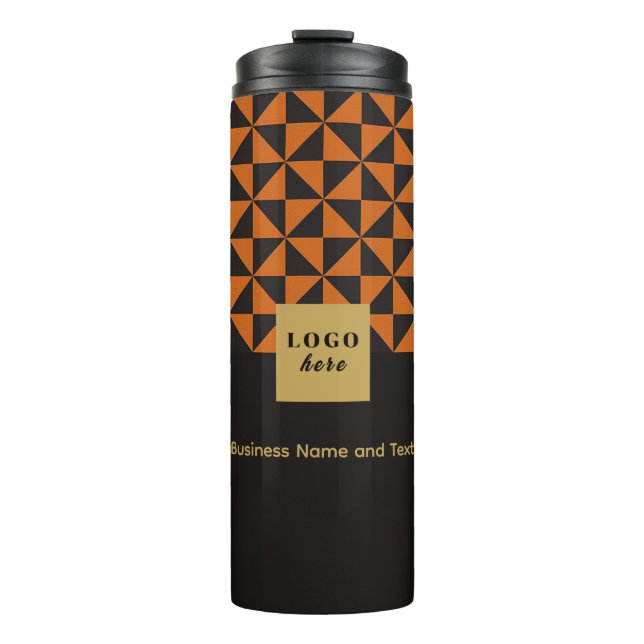 Termo Duo black and naranja - Business LogThermal Tumble (Anverso)
