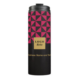 Termo Duo black and rosa - Tumbler térmico con logotipo 