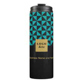 Termo Duo black and verde azulado - Tumbler térmico con 