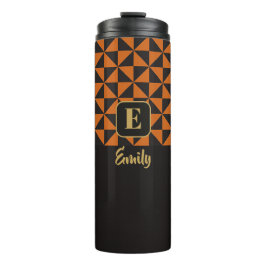 Termo Duo Geo Nombres personalizados de Naranjas negros