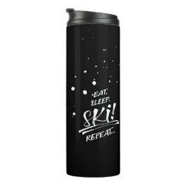 Termo Eat Sleep Ski Repeat Thermal Tumbler