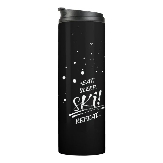 Termo Eat Sleep Ski Repeat Thermal Tumbler (Rotado hacia la derecha)