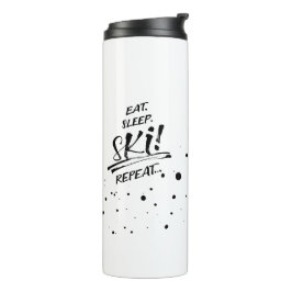 Termo Eat Sleep Ski Repeat Thermal Tumbler