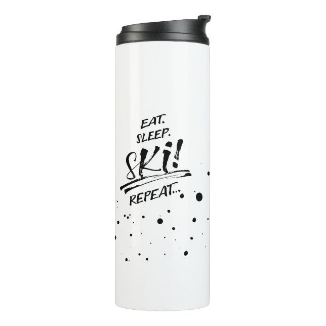 Termo Eat Sleep Ski Repeat Thermal Tumbler (Rotado hacia la izquierda)
