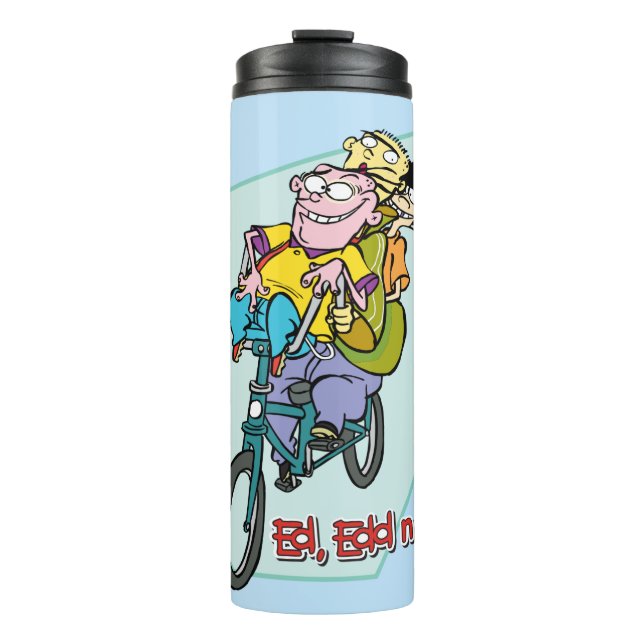 Termo Ed, Edd, y Eddy en una bicicleta (Anverso)
