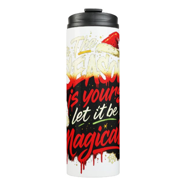 Termo Edgy Christmas Insulated Travel Mug Grunge Festive (Anverso)