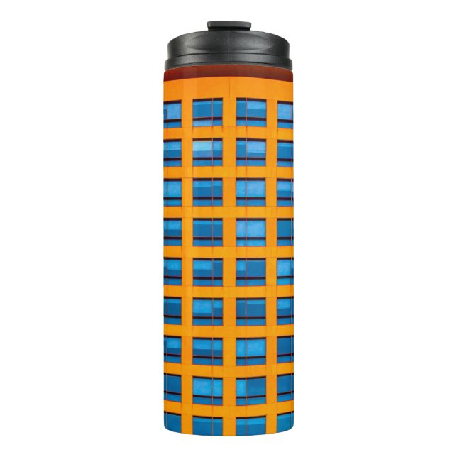 Termo Edificio azul y naranja (Anverso)