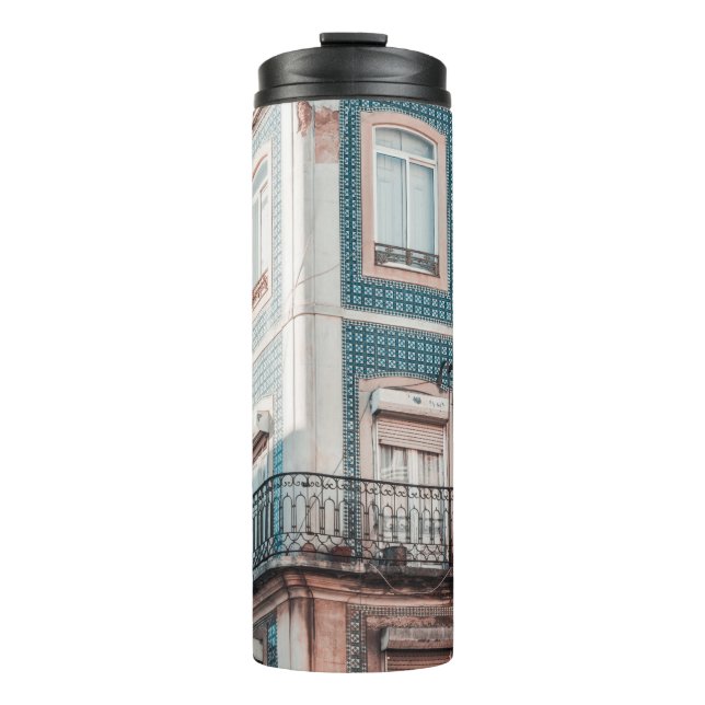 TERMO EDIFICIO DE CONCRETO BLANCO Y AZUL (Anverso)
