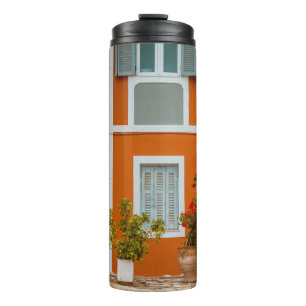 Termo EDIFICIO DE CONCRETO naranja BLANCO Y GRIS