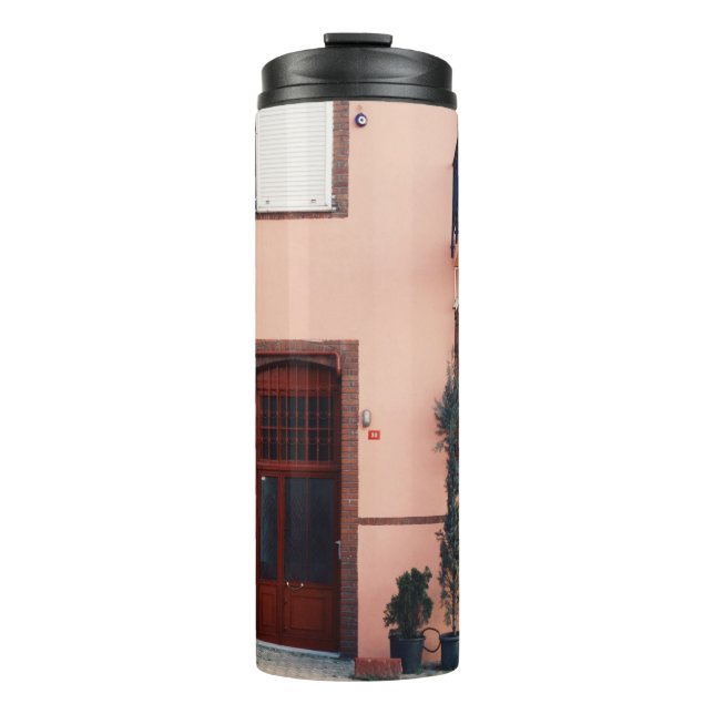 TERMO EDIFICIO DE CONCRETO ROJO Y ROJO (Anverso)