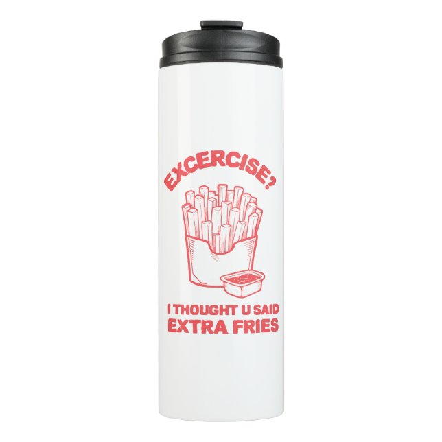 Termo Ejercicio pensé que dijiste papas fritas extra - A (Anverso)