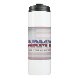 Termo Ejército “Soldado, Veterano, Americano”