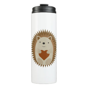 Termo El Adorable Personalizado Hedgehog sosteniendo un 