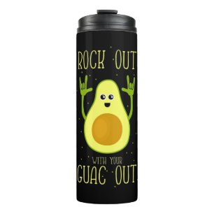 Termo El aguacate roca con la boca afuera