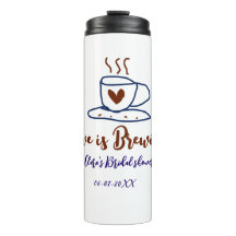 El amor es Brewing brown bride color azul ducha ag