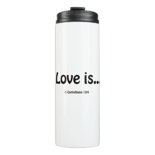 Termo ¡El amor es Personalizar, agrega nombre o iniciale