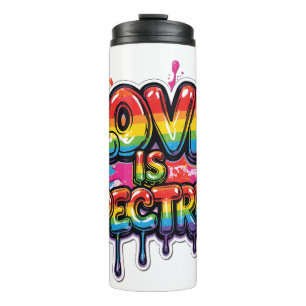 Termo El amor es un espectro de arcoíris LGBTQ diseño de