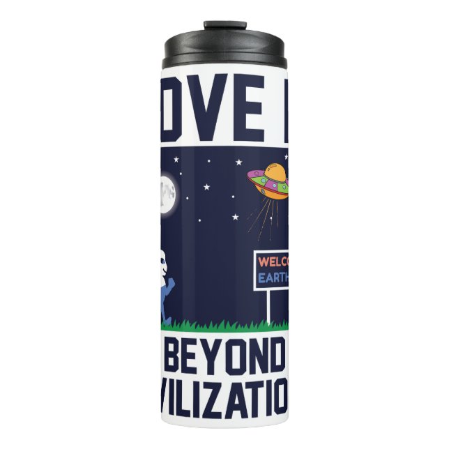 Termo El amor no conoce fronteras lindo diversión llena  (Anverso)