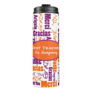 Termo El aprecio del profesor multilingüe le agradece