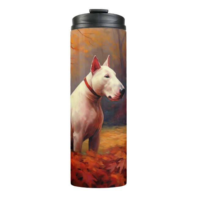 Termo El 'Bull Terrier' en otoño se inspira en las hojas (Anverso)
