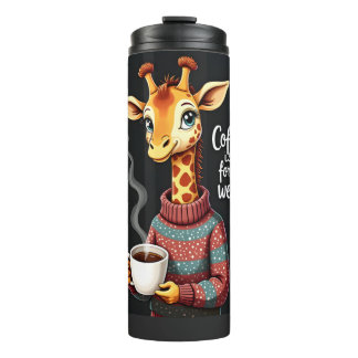 Termo El café es para el divertido y cansado amante del
