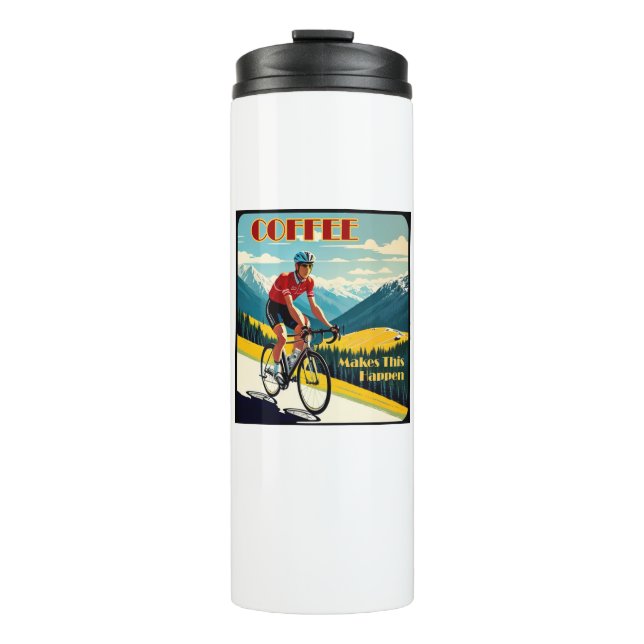 Termo El Café Hace Que Esto Suceda En Ciclismo (Anverso)
