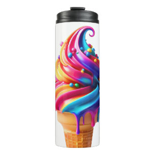 Termo El clásico cono de helado vibrante de SlipperyJoe'