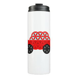 Termo El Coche De La Vida - Formas Sagradas A3,Rojo.