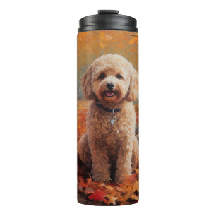Termo El Cockapoo en otoño se inspira en las hojas