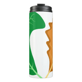 Termo El corazón de la naturaleza Hojas verdes y marrone