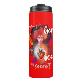 Termo El corazón de una mujer rojo