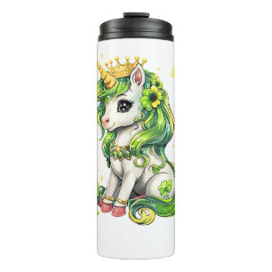Termo El Día de San Patrón de Unicornio Saint Pattys Chi