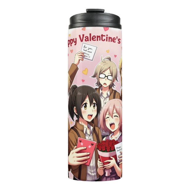 TERMO EL DÍA DE SAN VALENTÍN ANIME TUMBLER (Anverso)