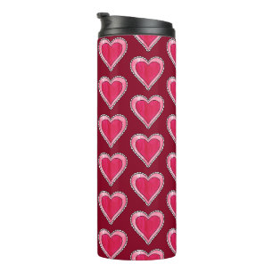 Termo El día de San Valentín de patrón cardíaco moderno