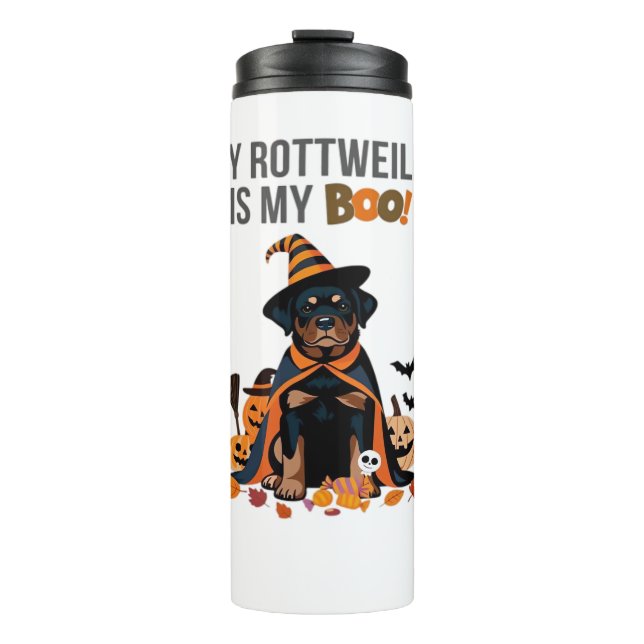 Termo El disfraz de rottweiler de Halloween Mi Rottweile (Anverso)
