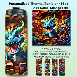 Termo El dragón azul Aqua Bebé que atraviesa