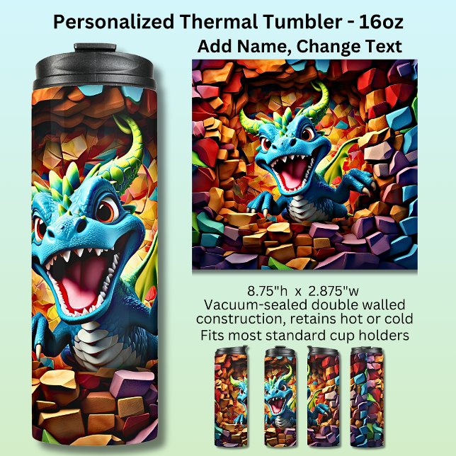 Termo El dragón azul Aqua Bebé que atraviesa (Subido por el creador)