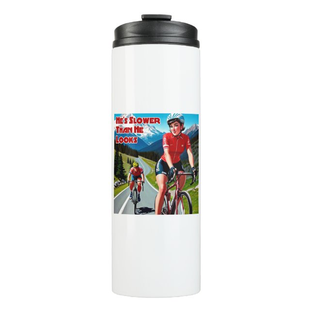 Termo Él es más lento de lo que parece Sassy Cycling (Anverso)