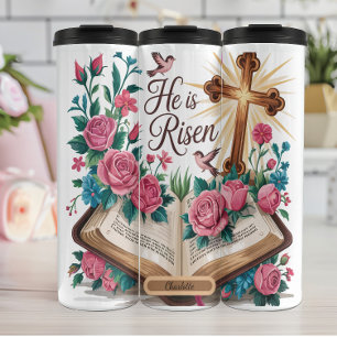 Termo Él Está Creciendo La Biblia Floral