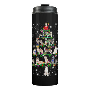 Termo El Husky Árbol De Navidad Cubierto De Lámparas