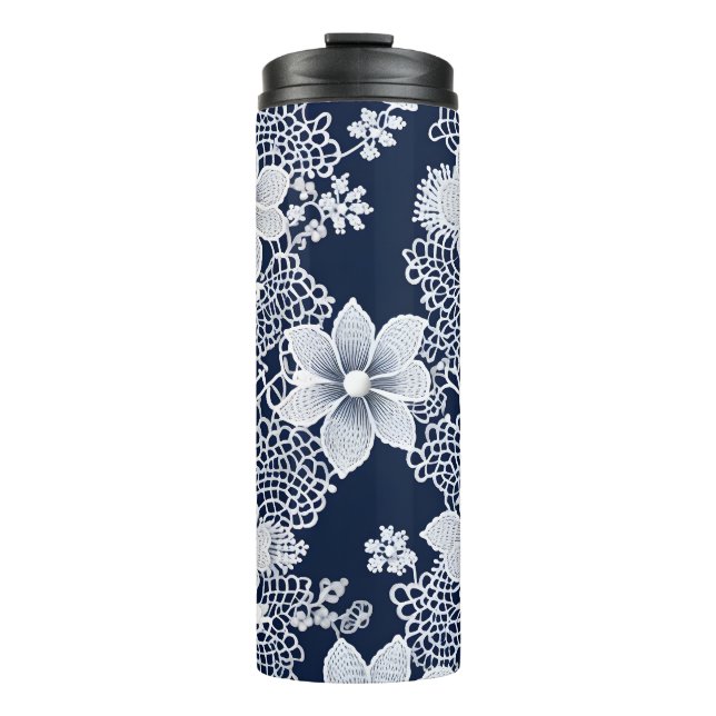 TERMO EL LACE BLANCO MIRABA LAS TEXTURAS BLUE DENIM (Anverso)