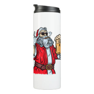 Termo El mal Papá Noel, el rock, la cerveza y el cigarro