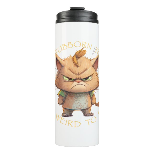 Termo El Mascota Gato Es Demasiado Tonto Para Dejar De S (Anverso)