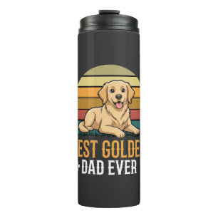 Termo El mejor papá de Golden Retriever Retro Perro