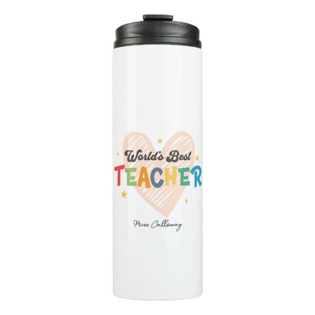 Termo El mejor profesor del mundo personalizado (Anverso)