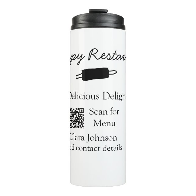 Termo El menú de exploración de nombres de restaurantes  (Anverso)