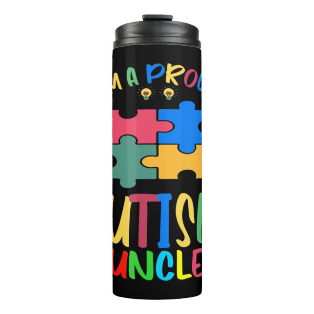 Termo El mes de concientización del autismo mundial Soy  (Anverso)