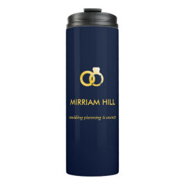 Termo El oro suena a planificador de bodas azul oscuro