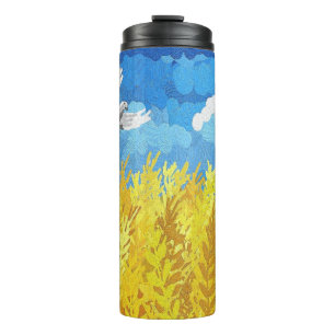 Termo El paisaje de la bandera de Ucrania